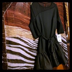 Little black dress with 80's prom vibe